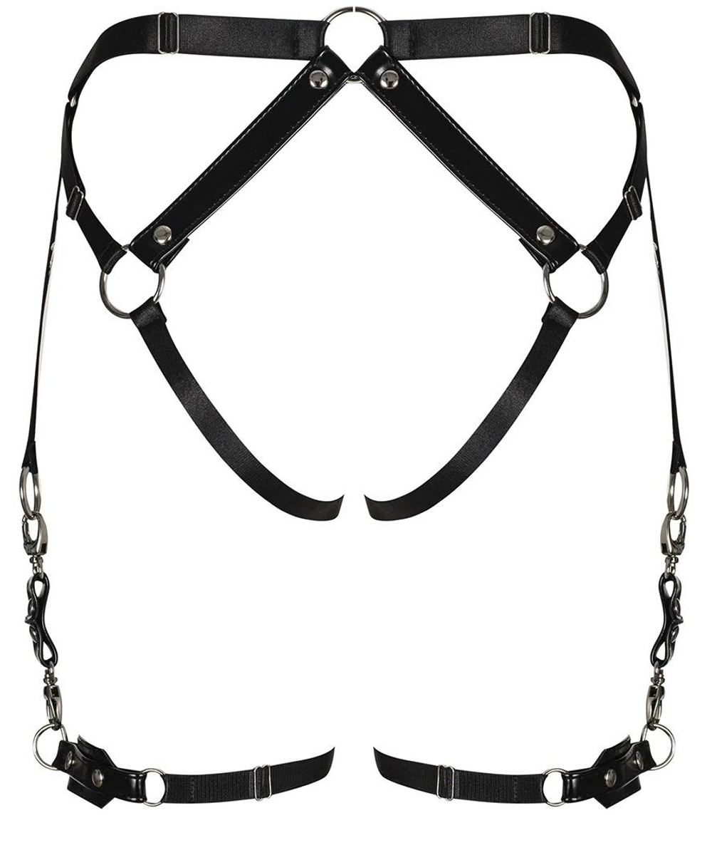 Стильные гартеры с регулируемыми ремешками (Размер: S-M-L) (Цвет: черный)