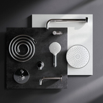 Встраиваемая душевая система со смесителем для ванны и душа с термостатом и душевым набором AM.PM X-Joy FT85A3RH30