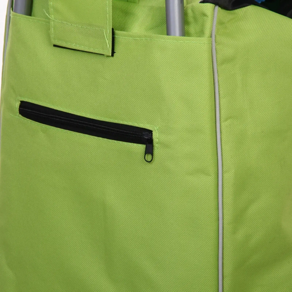 Тележка хозяйственная с сумкой (95*30*34см, колеса 16см,грузоподъемность до 30 кг) BF6007 зеленая