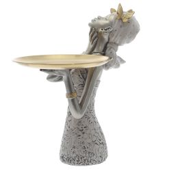 GAEM Фигурка декоративная "Африканка" с подносом, L25 W27 H27,5 см