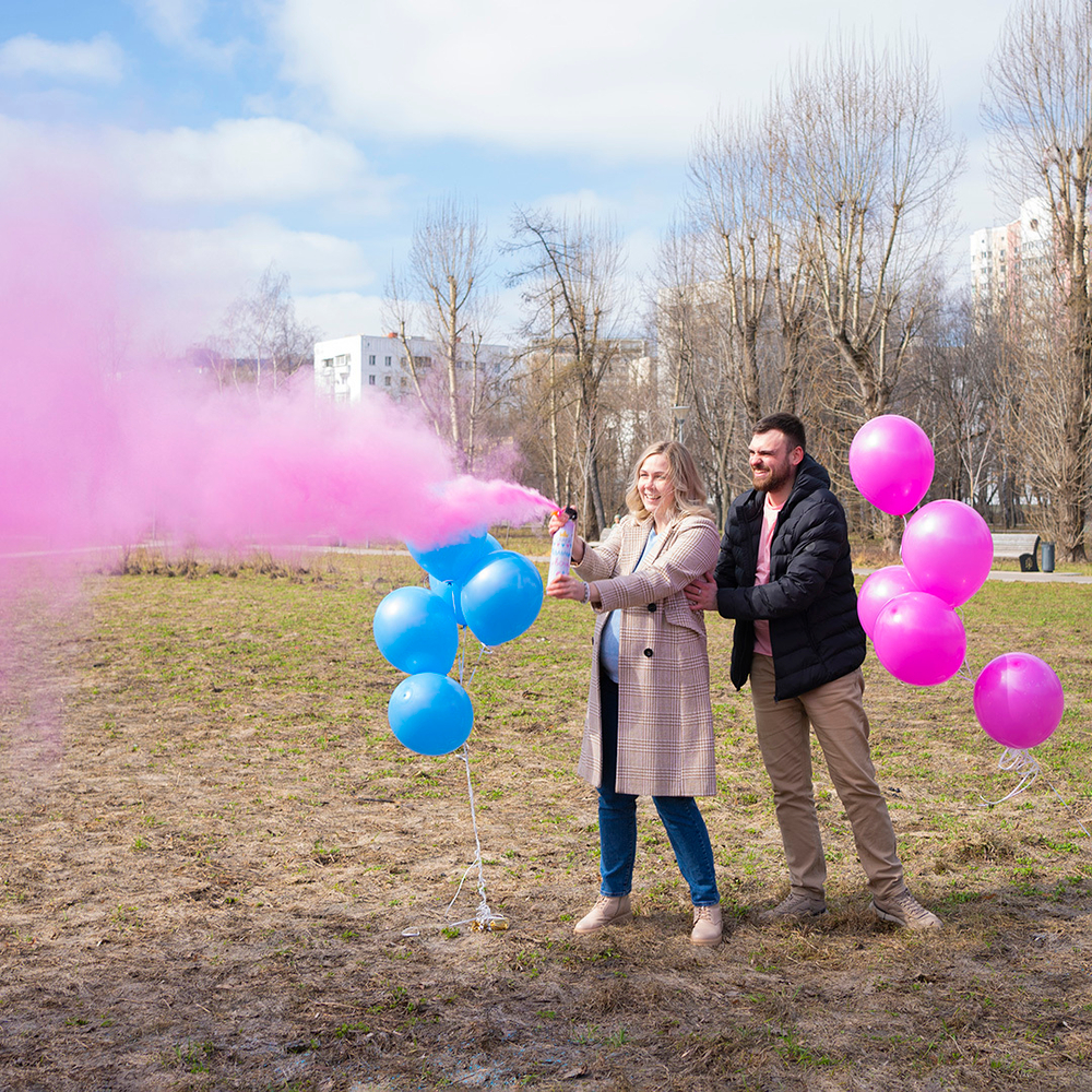 Спрей краска "Холи для Гендер Пати", розовый цвет