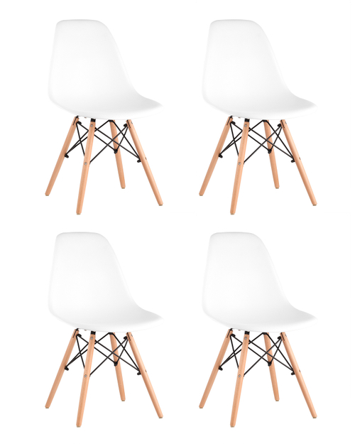 Стул Eames Style DSW белый x4 (разборный каркас)