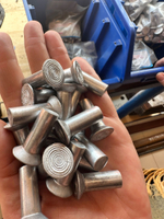 Заклепки алюминиевые для ремонта тормозных колодок грузовых автомобилей и автобусов 10*28мм 64 шт.