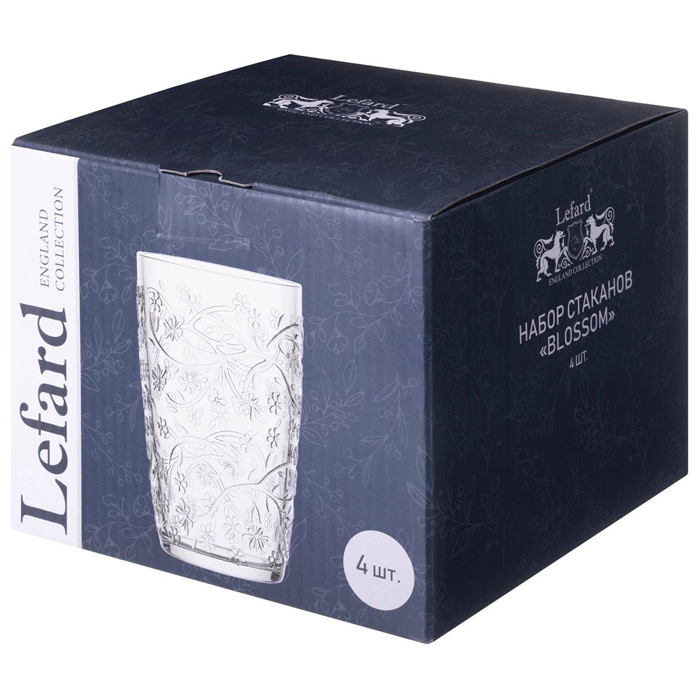 НАБОР СТАКАНОВ "BLOSSOM" 4 ШТ/370 МЛ