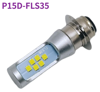 Светодиод мото 12V 12smd 3030 БЕЛЫЕ 2х конт\1ус юбке (p15d-25-1) 10-60V 6+6 #10-60P15d/FLS35/MOTO