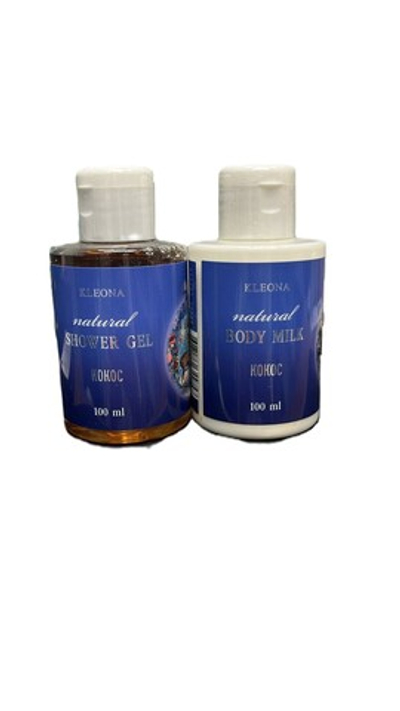 Набор для тела Kleona "Кокос" молочко для тела и гель для душа 100+100 мл