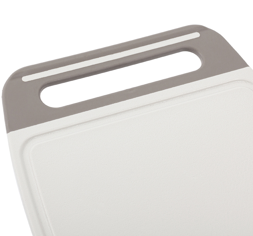 Доска разделочная ХЕВИ 350*240 мм антискользящие вставки, увеличенная толщина, желобки для отвода влаги М1566