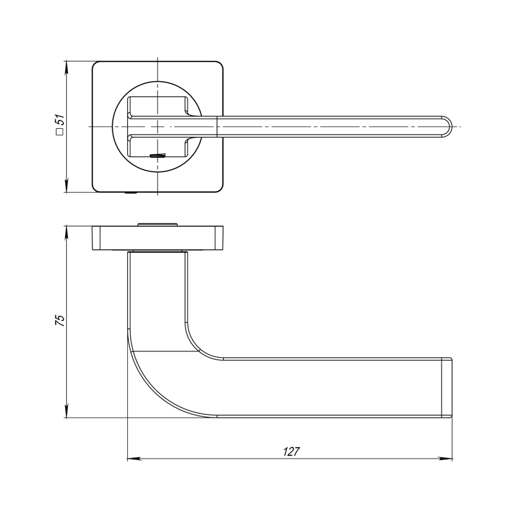 Ручка раздельная K.JK51.SPLINE (SPLINE JK) GR-23 графит