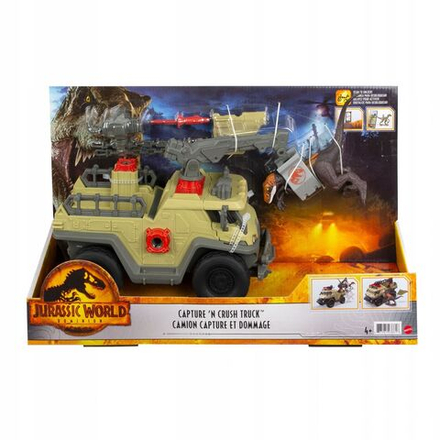 Фигурка Динозавра Mattel Jurassic World Dominion - Игровой набор Автомобиль-ловец динозавров с фигуркой - Мир Юрского периода GWD66