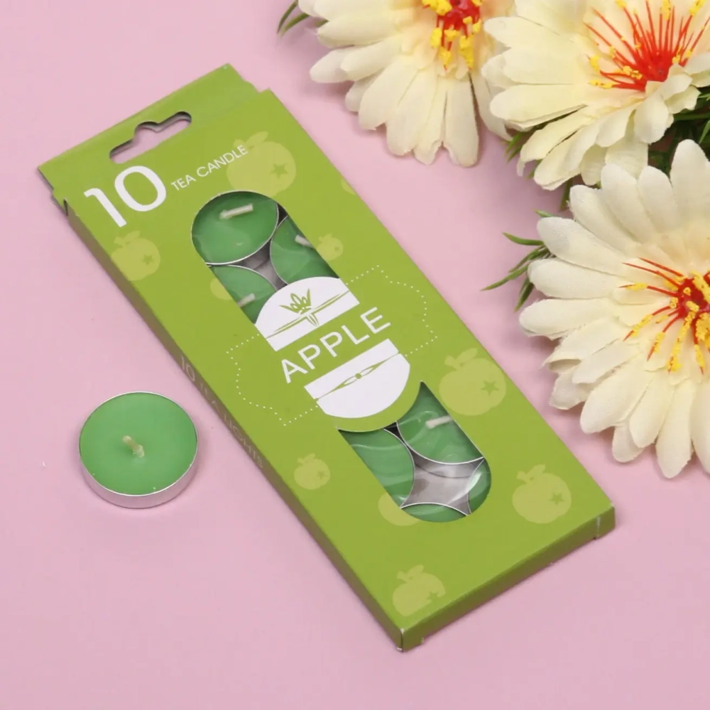 Свечи чайные в наборе 10шт «Яблочный Бум»