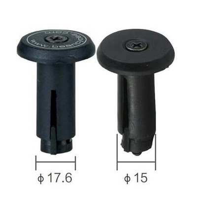 Ручки /заглушки 00-170506 в торец руля H08 пластиковые, фиксирующиеся с помошью винта (пара) черные
