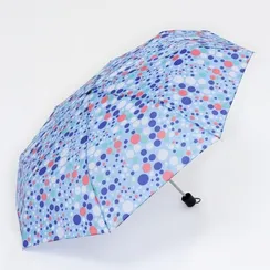 Зонт механический «Горошек», 3 сложения, 8 спиц, R = 48 см, цвет МИКС