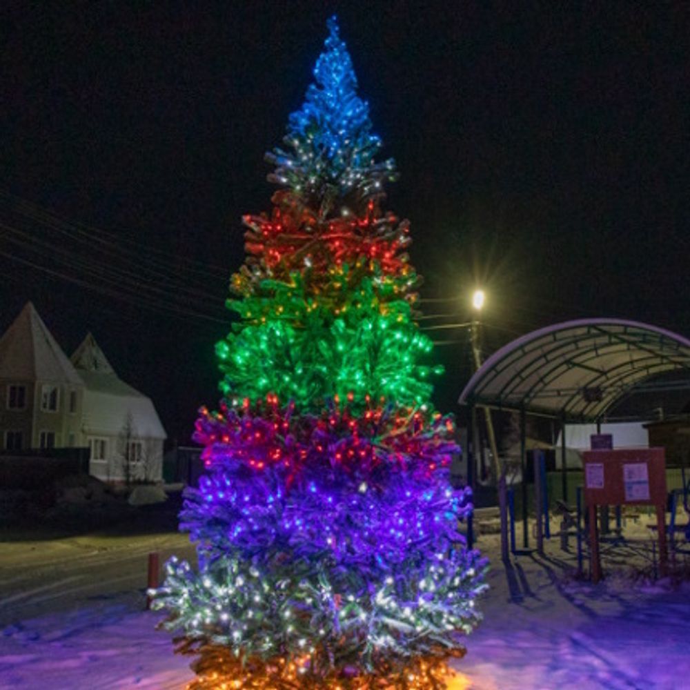 уличная ель светодинамическая каркасная "Уральская"