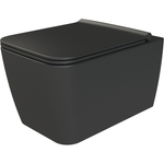 Унитаз подвесной Boheme Zen 967-SET-B, матовый черный c крышкой