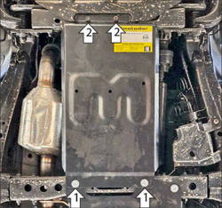 Защита КПП, 2 мм, Сталь. для Haval H5 2023-н.в., Motodor.73119