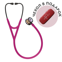 Стетоскоп Littmann Cardiology IV, малиновый, радужная акустическая головка, дымчаты ствол (6241)