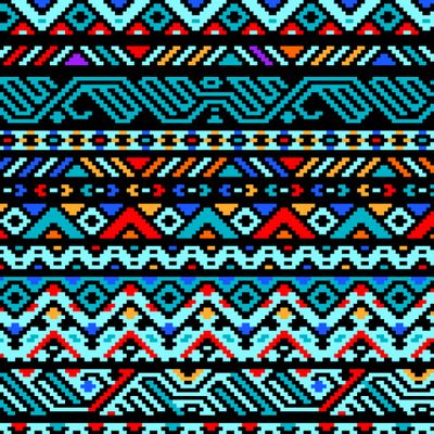 Ацтекские голубые орнаменты