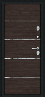 Thermo Лайн Букле черное/Wenge Veralinga 205*86 правое