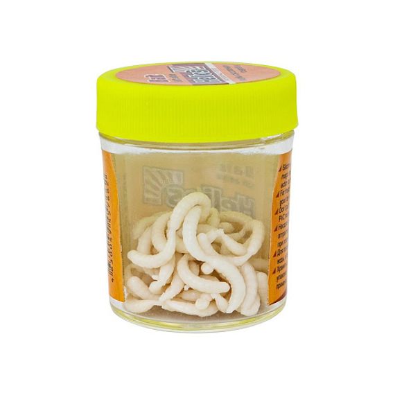 Насадка искусственная съедобная Опарыш белый (Maggot) Helios (HS-NO-M)