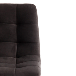 Стул полубарный CHILLY (mod. 7095пб ) ткань/металл, 53x44x94 см, высота до сиденья 66 см, темно-серый barkhat 14/черный (Комплект из 2 шт.)