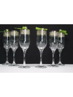 Бокалы для шампанского 6 штук Золотое сечение