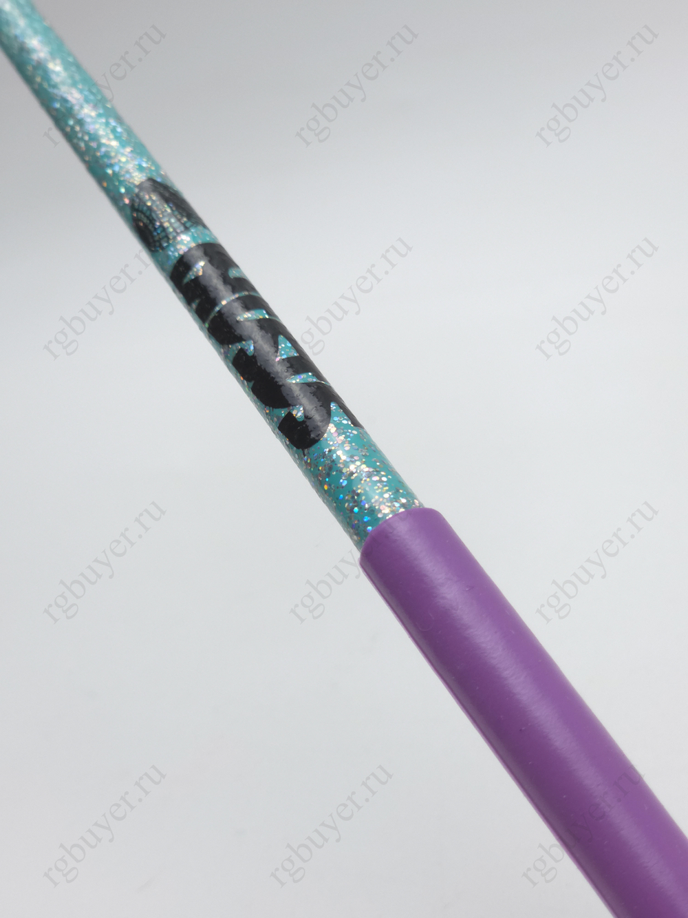 Палочка Sasaki 57 см с блеском мятная с фиолетовой ручкой PEGxRRK (Peppermint Green х Lilac)