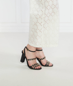 Кожаные босоножки на каблуке Liu Jo - черный(SA3107 P0062)