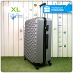 Большой чемодан L'Case Phatthaya, серебристый