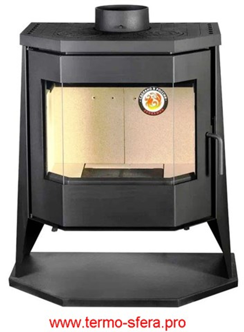 Печь-камин БАВАРИЯ ПАНОРАМА ПРИЗМА с плитой