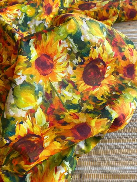 ПОДСОЛНУХИ СОЧНЫЕ 100% хлопок, Handmade Fabrics 4