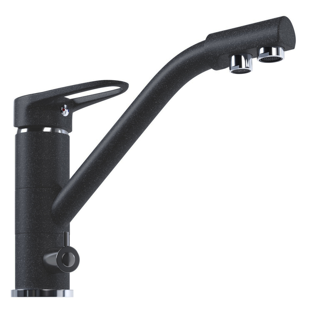 Смеситель для кухни 40к MIXLINE ML-GS05 (343) антрацит с вых. для питьевого фильтра