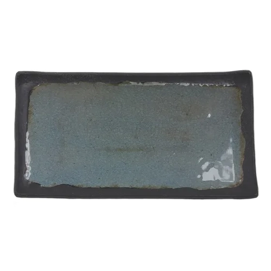 Блюдо 32*17,6*2 см прямоуг. Turquoise black пластик меламин P.L. Proff Cuisine