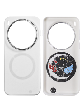 Защитный чехол для Vivo X300 Pro c MagSafe белый с серебристым кольцом (White-Silver)