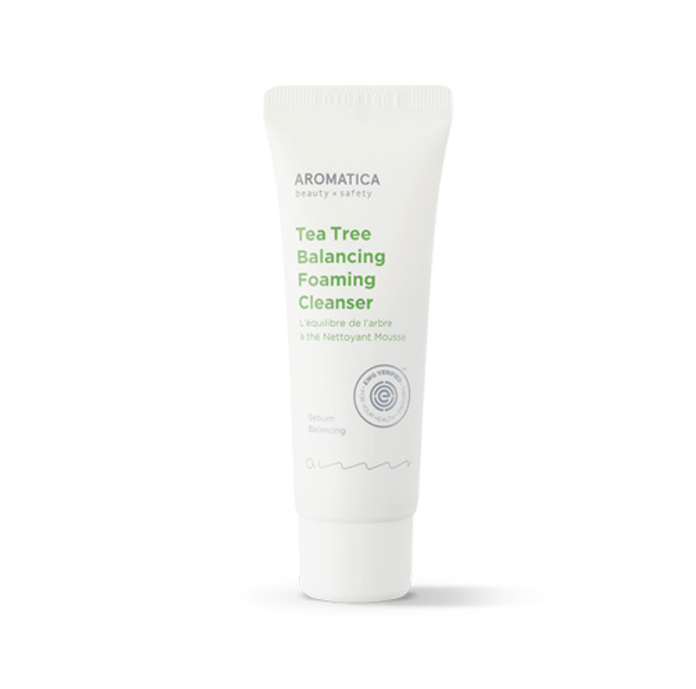 Aromatica tea tree balancing foaming cleanser - очищающая пенка с чайным деревом (travel)