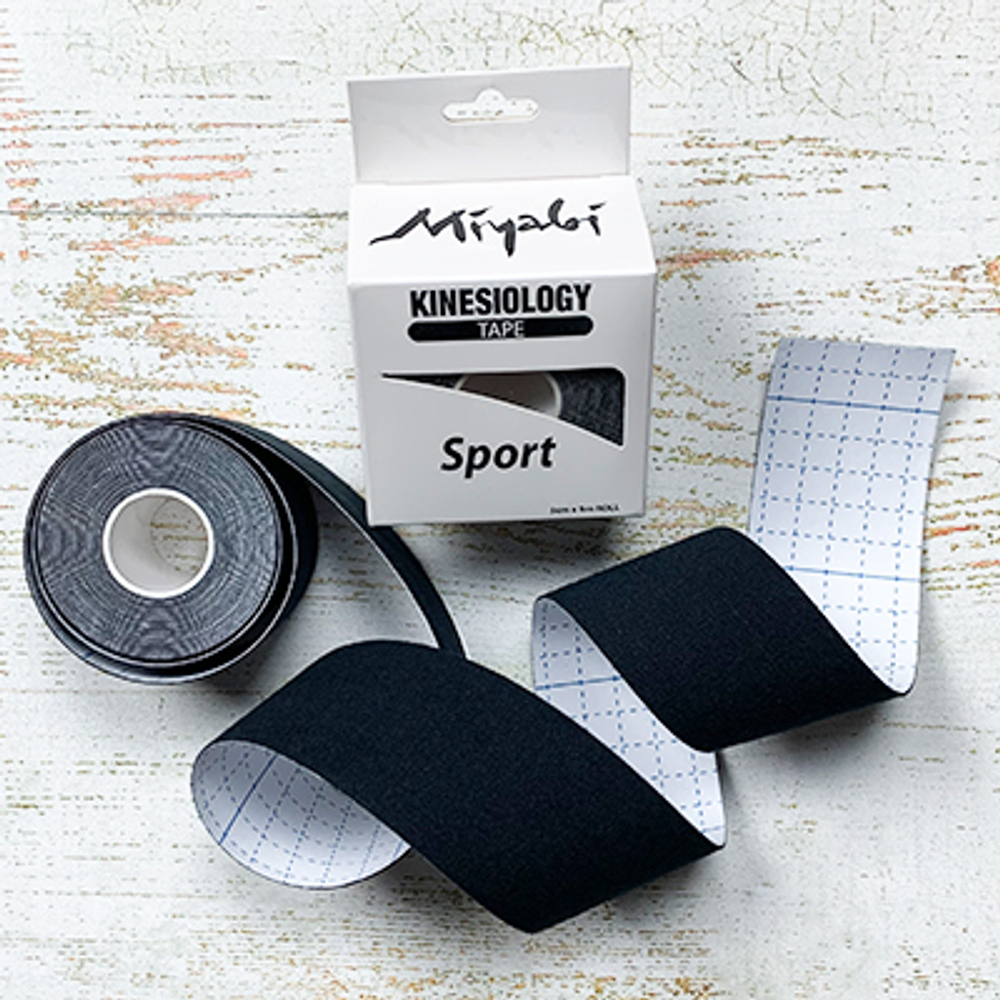 Кинезиотейп Мияби спорт, цвет черный