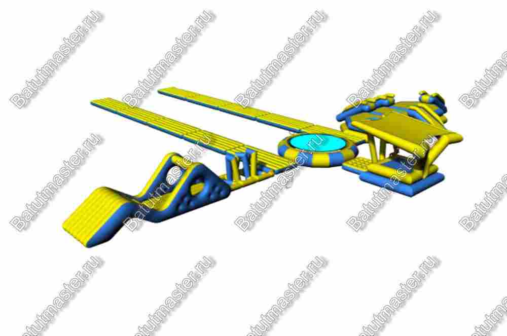 Коммерческий аквапарк на воде «Водный мир» 36×28×3 м