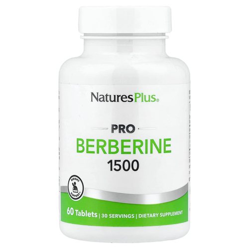 NaturesPlus, Pro Berberine 1500, 60 таблеток (750 мг в 1 таблетке)