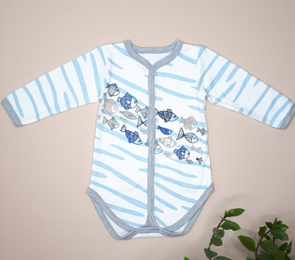 Боди FISH (голубой)