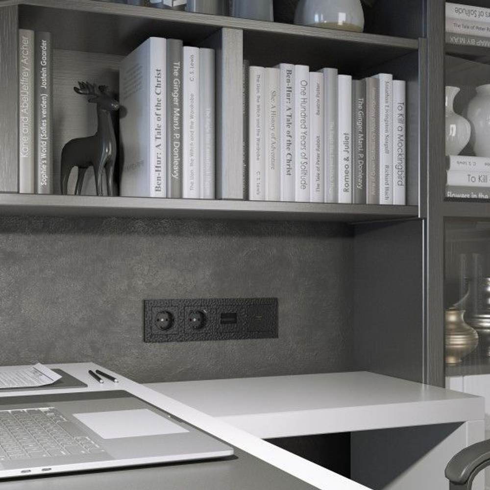 Рамка на 4 поста Hammer (черный)