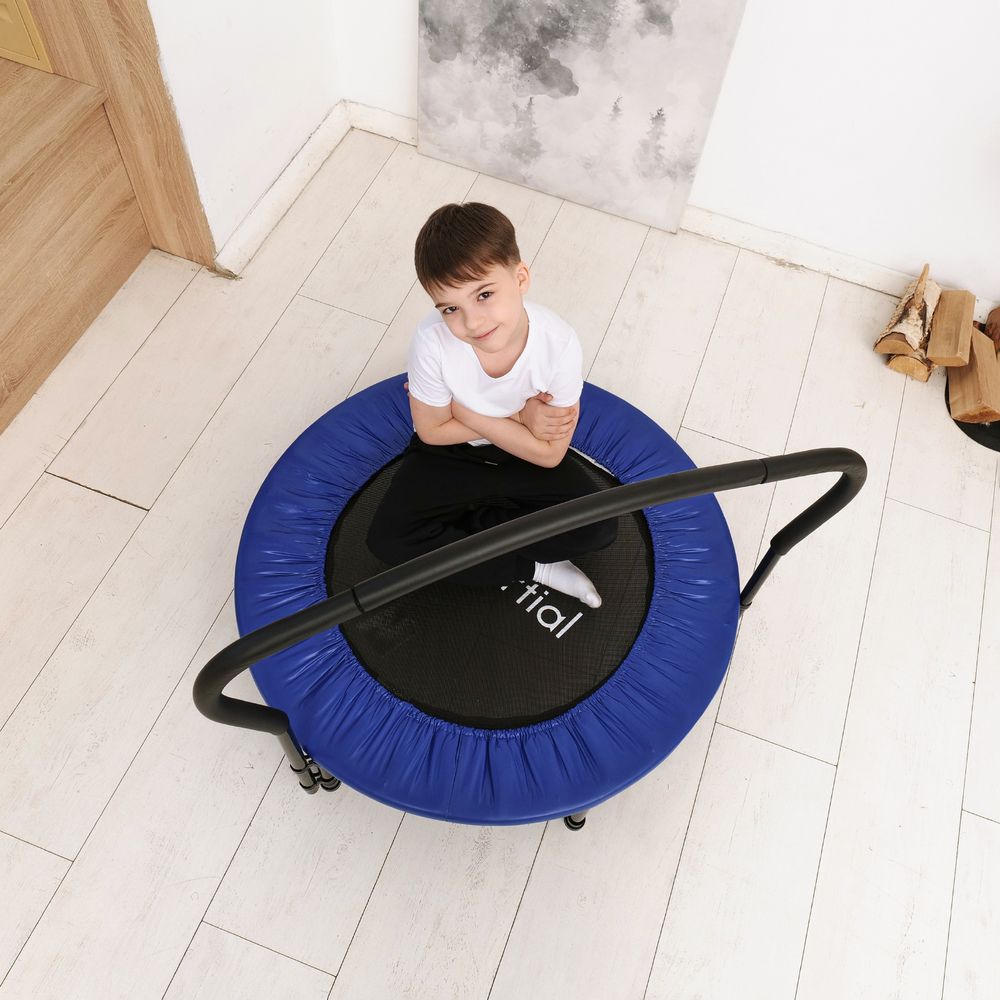 Батут с поручнем DFC JUMPFIT 36&#39;&#39; синий