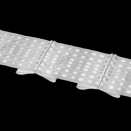 Шторная лента Oz-Is арт. 4387 Р, много-карманная, бантовые складки, коэф сборки 1:2,5, цвет белый (ширина 80 mm)