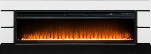 Каминокомплект Modern - Белый с черным с очагом Vision 60 LED