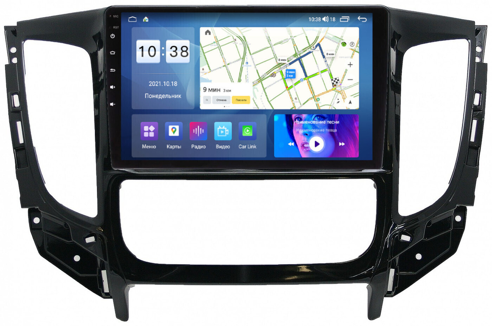 Магнитола для Mitsubishi L200 2015-2019 (климат), Pajero Sport 3 2016-2023 (МКПП), FIAT Fullback - Parafar PF168LUX2XHD на Android 13, 8-ядер, 4Гб+64Гб, CarPlay, 4G SIM-слот