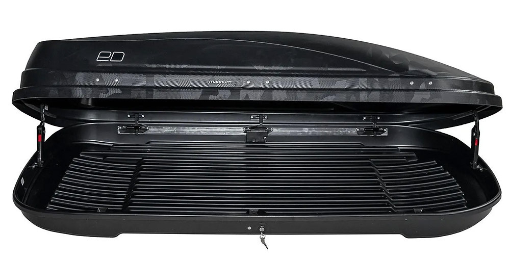 Автобокс Евродеталь Магнум 580 (чёрный карбон) 220х84х42 ED5-070B