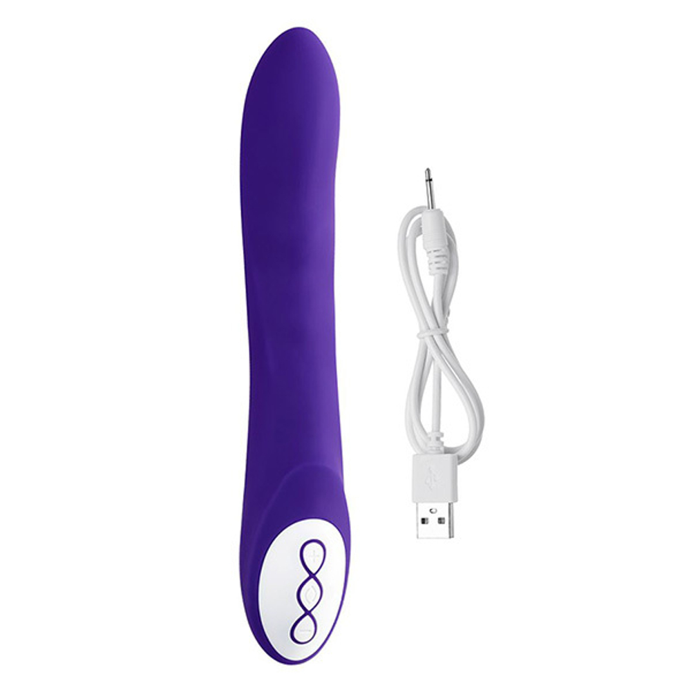 Нереалистичный фиолетовый вибратор 21см ToyFa L'eroina Syrin 561021