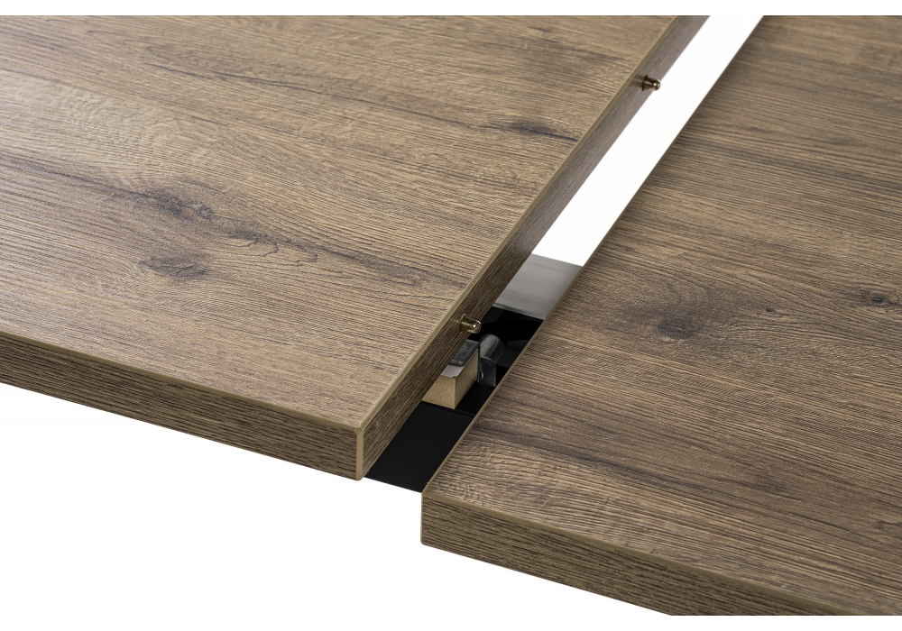 Стол деревянный Woodville Макта 140 дуб велингтон, черный матовый