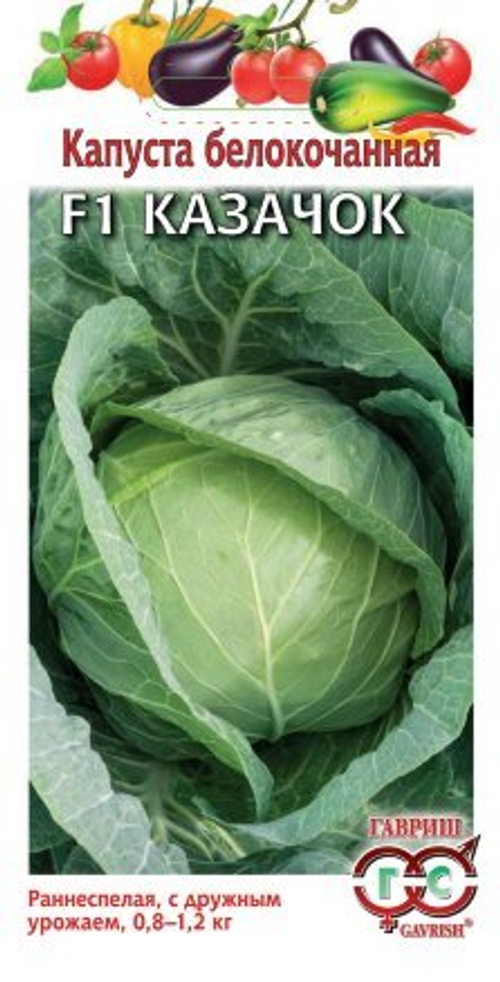 Капуста б/к Казачок F1 0,3г (Гавриш)