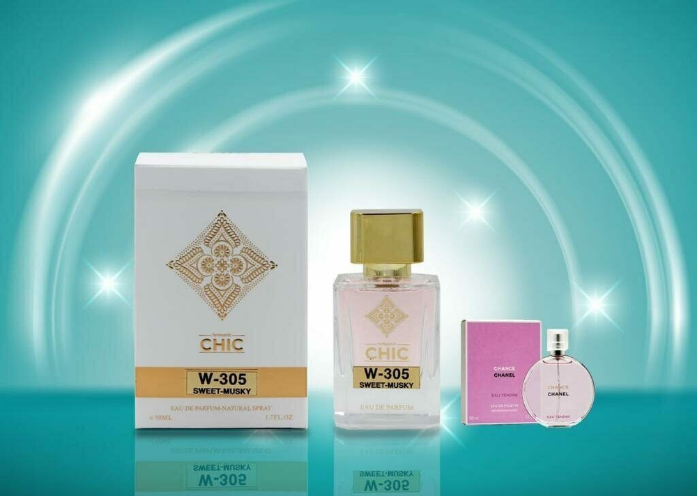Стойкий парфюм Chic W-305 Sweet Musky edp for women 50 ml. (Chanel Chance Eau Tendre)