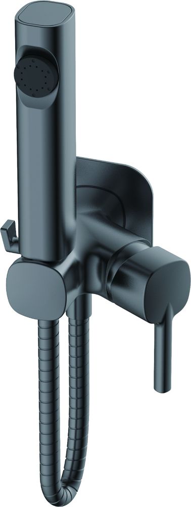 Смеситель с гигиеническим душем HAIBA HB5518-3 графит