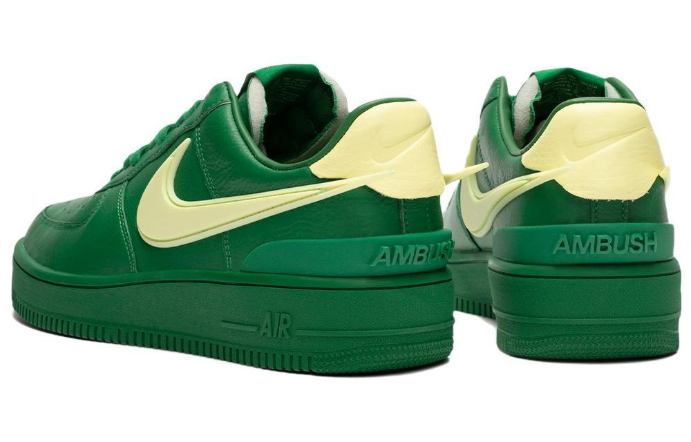 AMBUSH x Nike Air Force 1 "Pine Green and Citron" leather non-slip wear-resistant low-top sneakers for men and women the same green